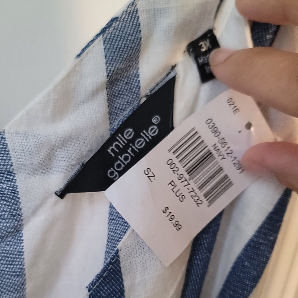 Stripped plus size dress